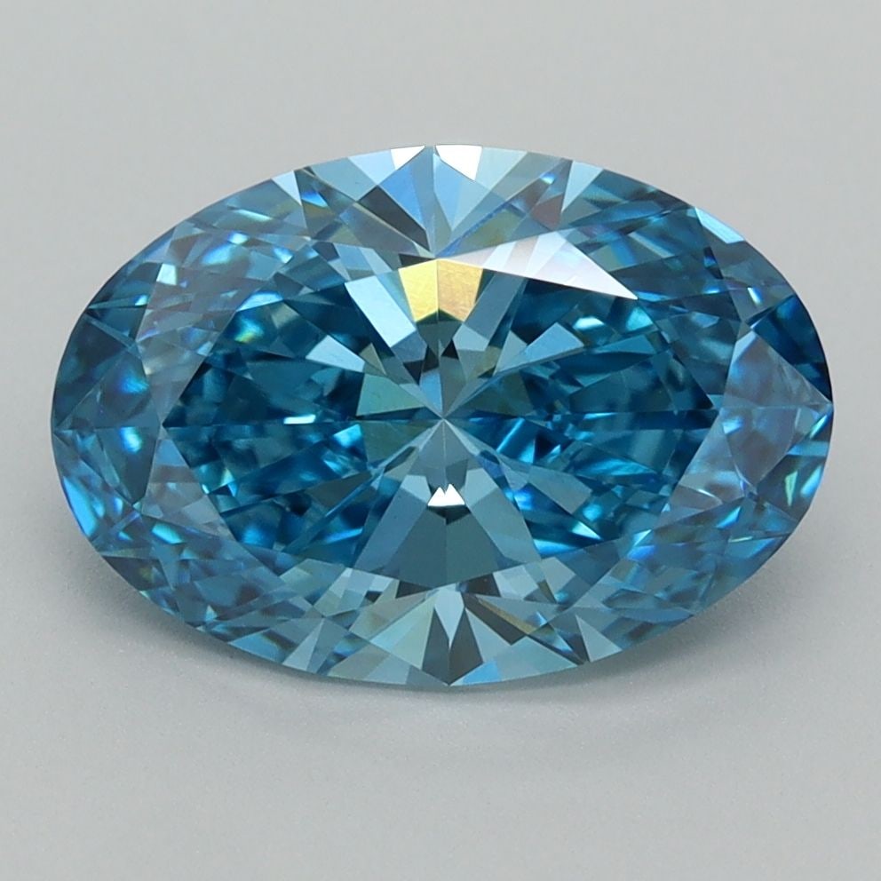 Loose Diamond - OVAL 2.93ct Fancy Vivid Blue VVS2: Loose Diamond - OVAL 2.93ct Fancy Vivid Blue VVS2 Source: This is a real non-mined Diamond that has been grown in a lab Shape: OVAL Carats: 2.93 Color: Fancy Vivid Blue Certification: IGI Video: