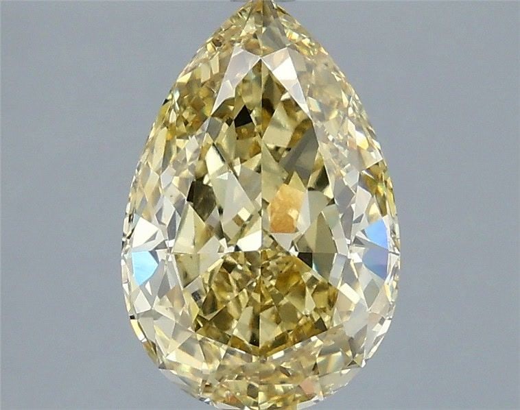 Loose Diamond - PEAR 3.58ct Fancy Intense Yellow VS1: Loose Diamond - PEAR 3.58ct Fancy Intense Yellow VS1 Source: This is a real non-mined Diamond that has been grown in a lab Shape: PEAR Carats: 3.58 Color: Fancy Intense Yellow Certification: IGI Video