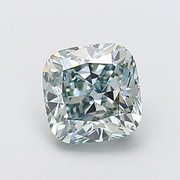 Loose Diamond - CUSHION MODIFIED 2.02ct Fancy Green Blue VVS1: Loose Diamond - CUSHION MODIFIED 2.02ct Fancy Green Blue VVS1 Source: This is a real non-mined Diamond that has been grown in a lab Shape: CUSHION MODIFIED Carats: 2.02 Color: Fancy Green Blue Certifi