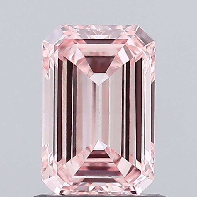 Loose Diamond - EMERALD 0.99ct Fancy Intense Pink VS1: Loose Diamond - EMERALD 0.99ct Fancy Intense Pink VS1 Source: This is a real non-mined Diamond that has been grown in a lab Shape: EMERALD Carats: 0.99 Color: Fancy Intense Pink Certification: IGI Vid