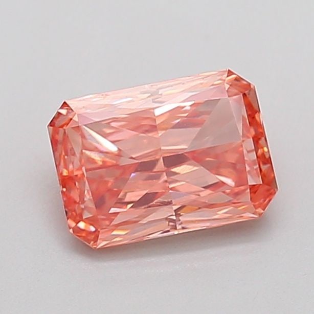 Loose Diamond - RADIANT 0.96ct Fancy Vivid Orangey Pink VS1: Loose Diamond - RADIANT 0.96ct Fancy Vivid Orangey Pink VS1 Source: This is a real non-mined Diamond that has been grown in a lab Shape: RADIANT Carats: 0.96 Color: Fancy Vivid Orangey Pink