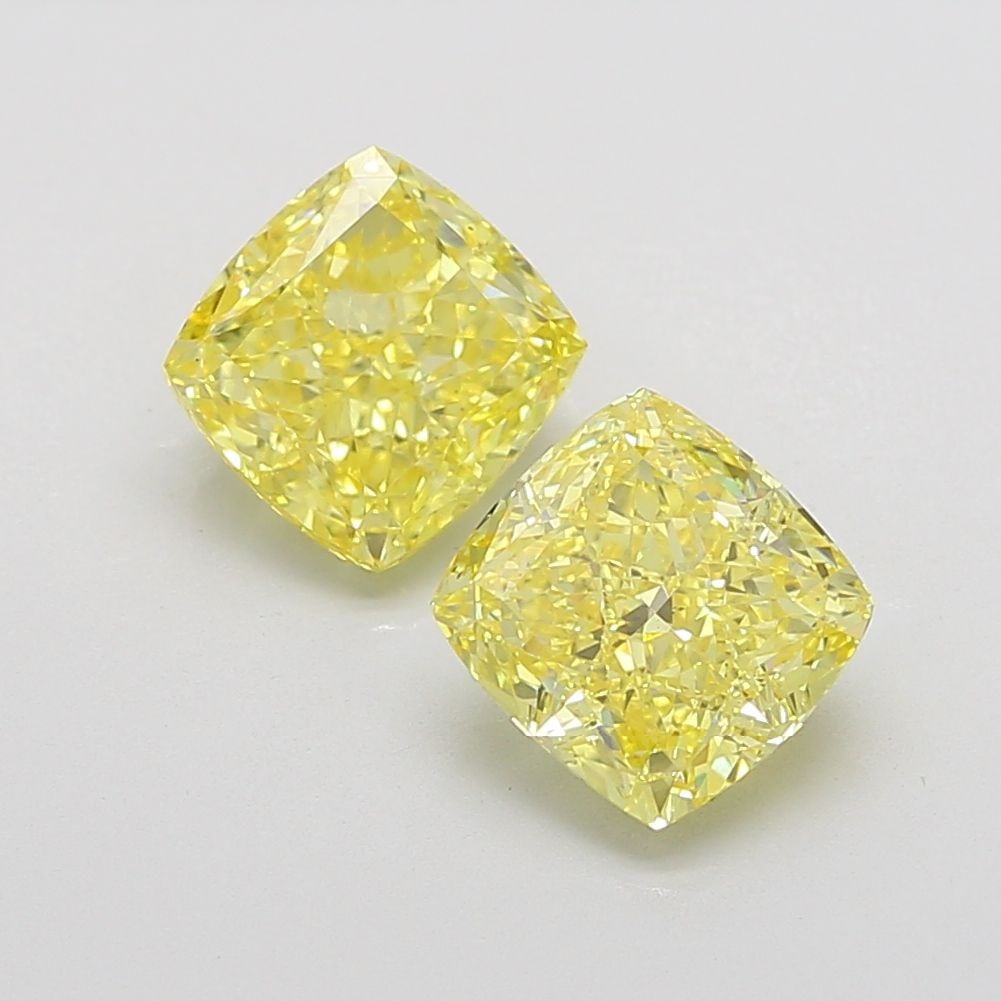 Loose Diamond - CUSHION MODIFIED 3.02ct Fancy Vivid Yellow VS1: Loose Diamond - CUSHION MODIFIED 3.02ct Fancy Vivid Yellow VS1 Source: This is a real non-mined Diamond that has been grown in a lab Shape: CUSHION MODIFIED Carats: 3.02 Color: Fancy Vivid Yellow Cert