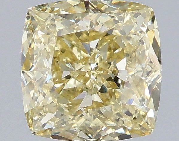 Loose Diamond - CUSHION MODIFIED 2.07ct Fancy Yellow VS1: Loose Diamond - CUSHION MODIFIED 2.07ct Fancy Yellow VS1 Source: This is a real non-mined Diamond that has been grown in a lab Shape: CUSHION MODIFIED Carats: 2.07 Color: Fancy Yellow Certification: I