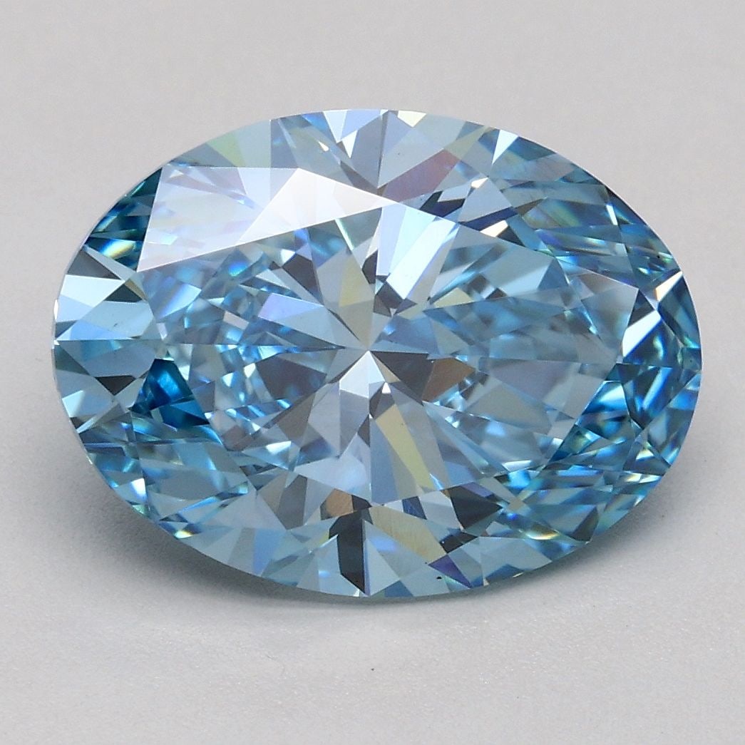 Loose Diamond - OVAL 3.06ct Fancy Vivid Blue VS1: Loose Diamond - OVAL 3.06ct Fancy Vivid Blue VS1 Source: This is a real non-mined Diamond that has been grown in a lab Shape: OVAL Carats: 3.06 Color: Fancy Vivid Blue Certification: IGI Video: