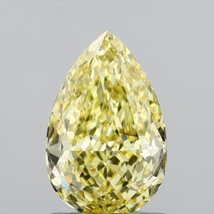 Loose Diamond - PEAR 1.09ct Fancy Intense Yellow VS2: Loose Diamond - PEAR 1.09ct Fancy Intense Yellow VS2 Source: This is a real non-mined Diamond that has been grown in a lab Shape: PEAR Carats: 1.09 Color: Fancy Intense Yellow Certification: IGI Video