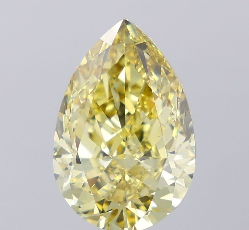 Loose Diamond - PEAR 6.09ct Fancy Intense Yellow VS2: Loose Diamond - PEAR 6.09ct Fancy Intense Yellow VS2 Source: This is a real non-mined Diamond that has been grown in a lab Shape: PEAR Carats: 6.09 Color: Fancy Intense Yellow Certification: IGI Video