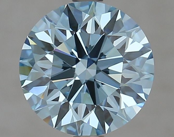 Ideal Loose Diamond - ROUND 2.35ct Fancy Vivid Blue VVS1: Ideal Loose Diamond - ROUND 2.35ct Fancy Vivid Blue VVS1 Source: This is a real non-mined Diamond that has been grown in a lab Shape: ROUND Carats: 2.35 Color: Fancy Vivid Blue Certification: IGI Vide