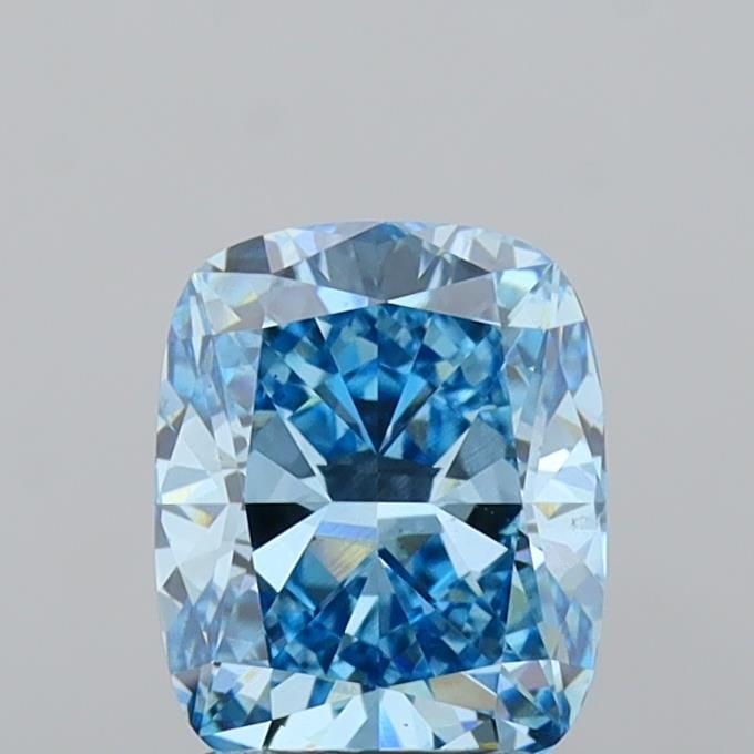 Loose Diamond - CUSHION MODIFIED 1.78ct Fancy Vivid Blue VS1: Loose Diamond - CUSHION MODIFIED 1.78ct Fancy Vivid Blue VS1 Source: This is a real non-mined Diamond that has been grown in a lab Shape: CUSHION MODIFIED Carats: 1.78 Color: Fancy Vivid Blue Certific