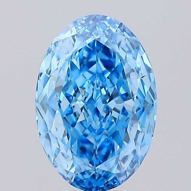 Loose Diamond - OVAL 7.02ct Fancy Vivid Blue VS1: Loose Diamond - OVAL 7.02ct Fancy Vivid Blue VS1 Source: This is a real non-mined Diamond that has been grown in a lab Shape: OVAL Carats: 7.02 Color: Fancy Vivid Blue Certification: IGI Video: