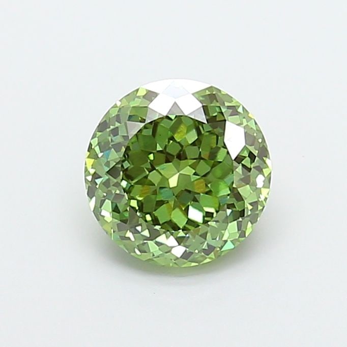 Loose Diamond - ROUND 2.01ct Fancy Vivid Green VS1: Loose Diamond - ROUND 2.01ct Fancy Vivid Green VS1 Source: This is a real non-mined Diamond that has been grown in a lab Shape: ROUND Carats: 2.01 Color: Fancy Vivid Green Certification: IGI Video: