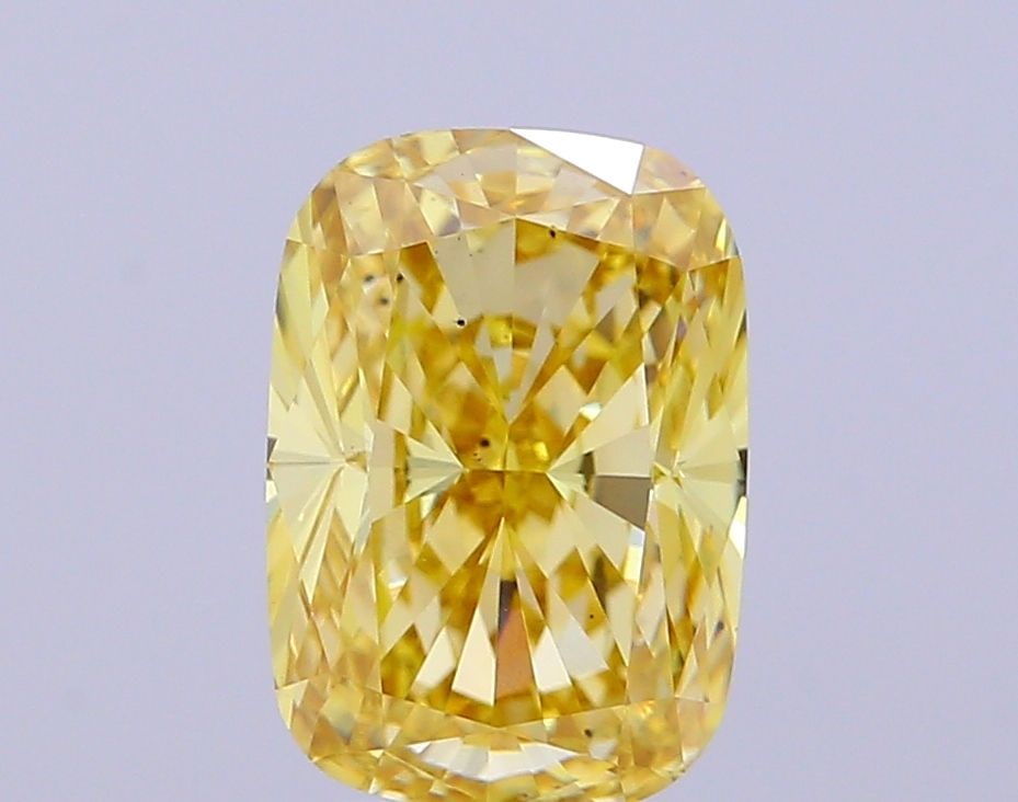 Loose Diamond - CUSHION MODIFIED 3.01ct Fancy Intense Yellow VS2: Loose Diamond - CUSHION MODIFIED 3.01ct Fancy Intense Yellow VS2 Source: This is a real non-mined Diamond that has been grown in a lab Shape: CUSHION MODIFIED Carats: 3.01 Color: Fancy Intense Yellow 