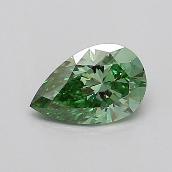 Loose Diamond - PEAR 0.43ct Fancy Vivid Green VVS2: Loose Diamond - PEAR 0.43ct Fancy Vivid Green VVS2 Source: This is a real non-mined Diamond that has been grown in a lab Shape: PEAR Carats: 0.43 Color: Fancy Vivid Green Certification: IGI Video: