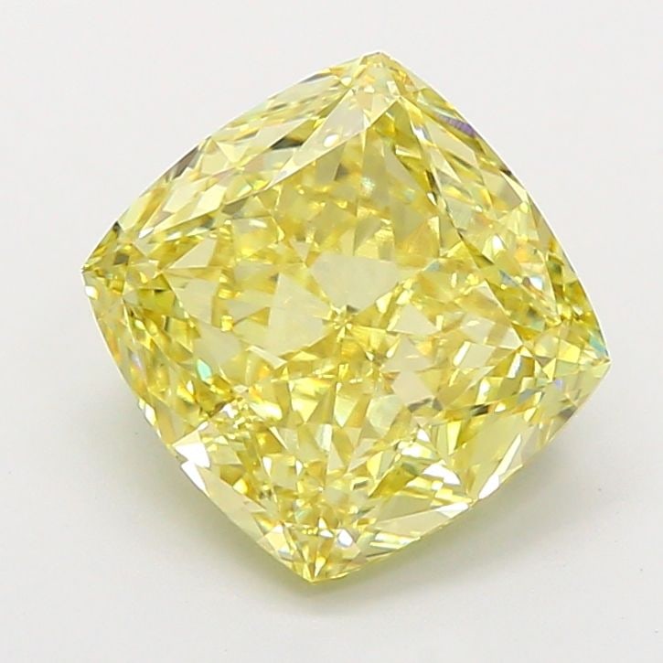 Loose Diamond - CUSHION MODIFIED 4.03ct Fancy Intense Yellow VS1: Loose Diamond - CUSHION MODIFIED 4.03ct Fancy Intense Yellow VS1 Source: This is a real non-mined Diamond that has been grown in a lab Shape: CUSHION MODIFIED Carats: 4.03 Color: Fancy Intense Yellow 