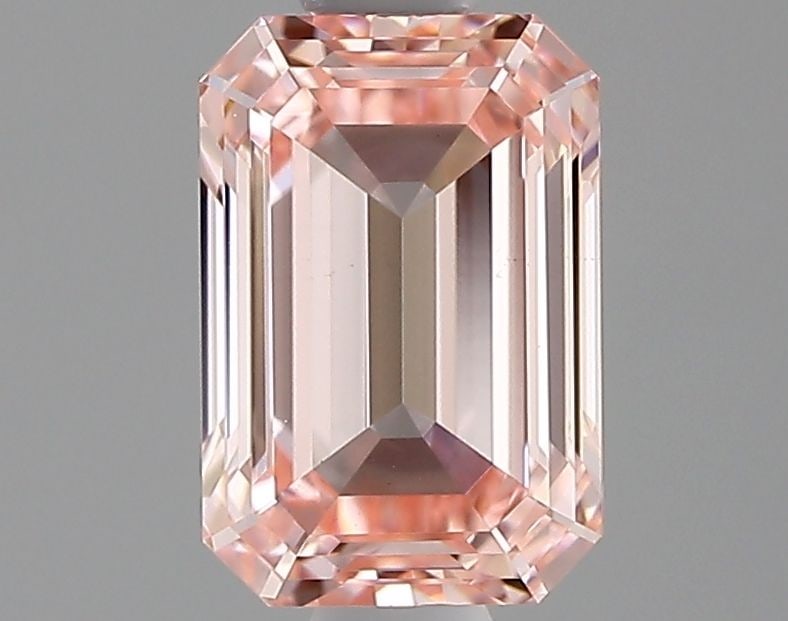 Loose Diamond - EMERALD 0.71ct Fancy Vivid Pink VS1: Loose Diamond - EMERALD 0.71ct Fancy Vivid Pink VS1 Source: This is a real non-mined Diamond that has been grown in a lab Shape: EMERALD Carats: 0.71 Color: Fancy Vivid Pink Certification: IGI Video: