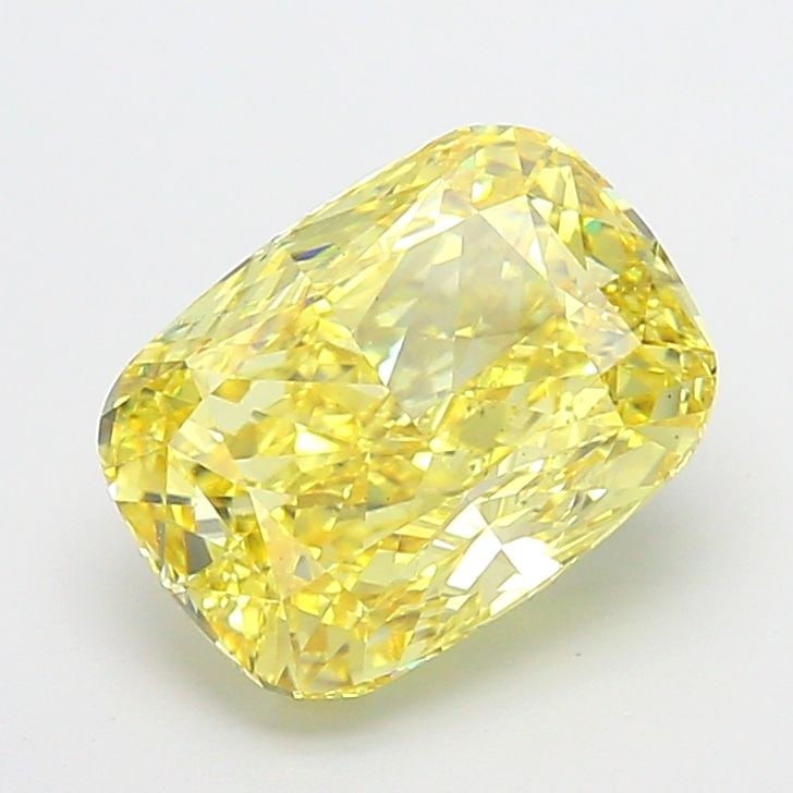 Loose Diamond - CUSHION MODIFIED 5.03ct Fancy Vivid Yellow VS2: Loose Diamond - CUSHION MODIFIED 5.03ct Fancy Vivid Yellow VS2 Source: This is a real non-mined Diamond that has been grown in a lab Shape: CUSHION MODIFIED Carats: 5.03 Color: Fancy Vivid Yellow Cert