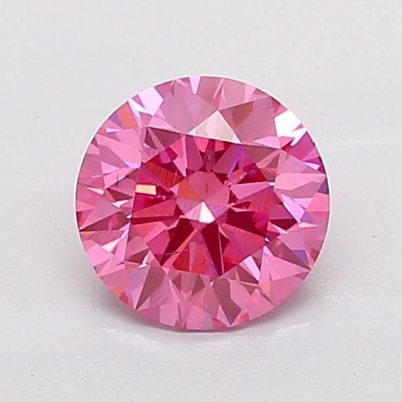 Ideal Loose Diamond - ROUND 2.02ct Fancy Vivid Pink VS1: Ideal Loose Diamond - ROUND 2.02ct Fancy Vivid Pink VS1 Source: This is a real non-mined Diamond that has been grown in a lab Shape: ROUND Carats: 2.02 Color: Fancy Vivid Pink Certification: IGI Video