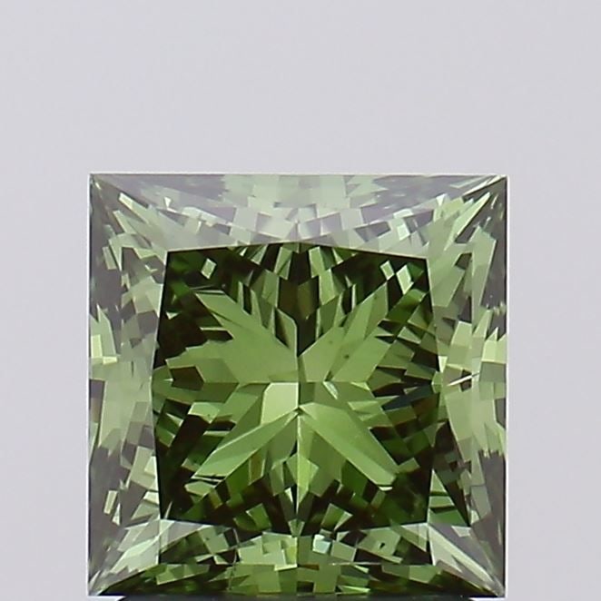 Loose Diamond - PRINCESS 1.87ct Fancy Vivid Green SI1: Loose Diamond - PRINCESS 1.87ct Fancy Vivid Green SI1 Source: This is a real non-mined Diamond that has been grown in a lab Shape: PRINCESS Carats: 1.87 Color: Fancy Vivid Green Certification: IGI Vid