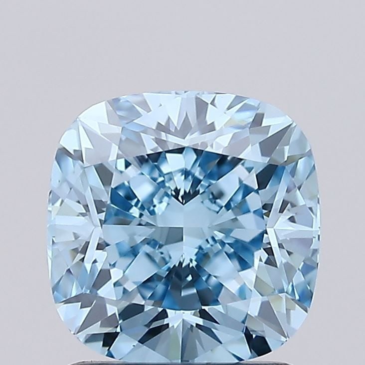 Loose Diamond - CUSHION MODIFIED 1.5ct Fancy Vivid Blue VVS1: Loose Diamond - CUSHION MODIFIED 1.5ct Fancy Vivid Blue VVS1 Source: This is a real non-mined Diamond that has been grown in a lab Shape: CUSHION MODIFIED Carats: 1.5 Color: Fancy Vivid Blue Certifica