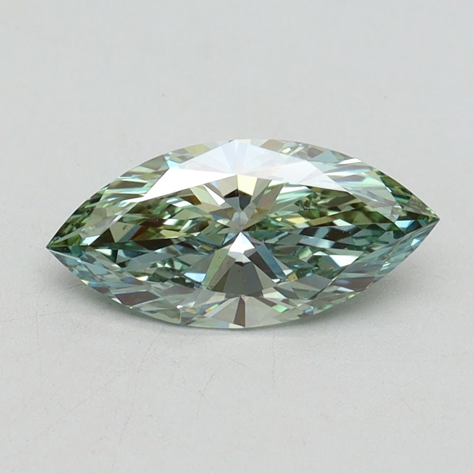 Loose Diamond - MARQUISE 1.0ct Fancy Intense Green VS1: Loose Diamond - MARQUISE 1.0ct Fancy Intense Green VS1 Source: This is a real non-mined Diamond that has been grown in a lab Shape: MARQUISE Carats: 1.0 Color: Fancy Intense Green Certification: IGI V