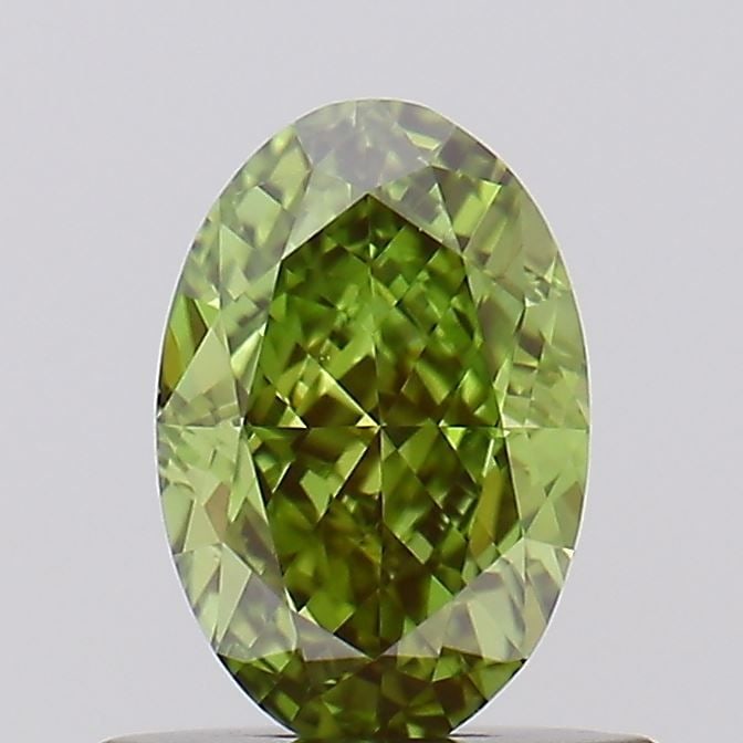 Loose Diamond - OVAL 0.67ct Fancy Vivid Green VVS2: Loose Diamond - OVAL 0.67ct Fancy Vivid Green VVS2 Source: This is a real non-mined Diamond that has been grown in a lab Shape: OVAL Carats: 0.67 Color: Fancy Vivid Green Certification: IGI Video: