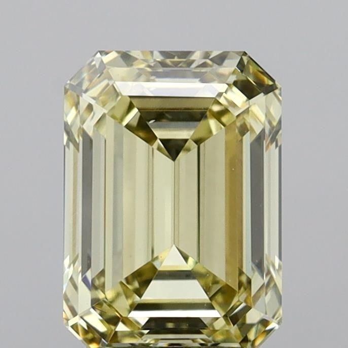 Loose Diamond - EMERALD 2.23ct Fancy Light Yellow VS2: Loose Diamond - EMERALD 2.23ct Fancy Light Yellow VS2 Source: This is a real non-mined Diamond that has been grown in a lab Shape: EMERALD Carats: 2.23 Color: Fancy Light Yellow Certification: IGI Vid