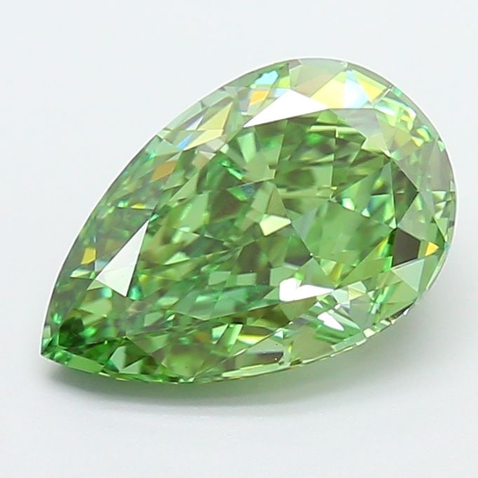 Loose Diamond - PEAR 3.24ct Fancy Vivid Green VS1: Loose Diamond - PEAR 3.24ct Fancy Vivid Green VS1 Source: This is a real non-mined Diamond that has been grown in a lab Shape: PEAR Carats: 3.24 Color: Fancy Vivid Green Certification: IGI The Diamond