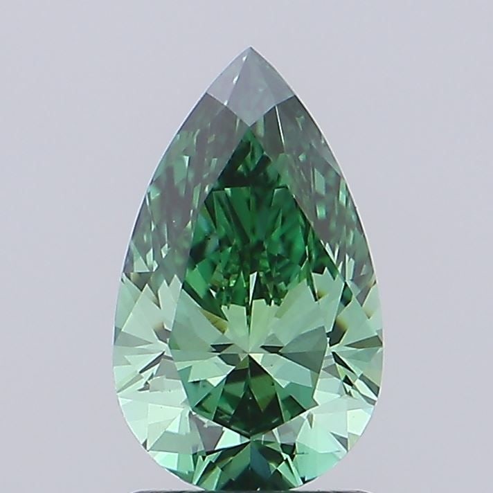 Loose Diamond - PEAR 1.51ct Fancy Vivid Green VS1: Loose Diamond - PEAR 1.51ct Fancy Vivid Green VS1 Source: This is a real non-mined Diamond that has been grown in a lab Shape: PEAR Carats: 1.51 Color: Fancy Vivid Green Certification: IGI Video: