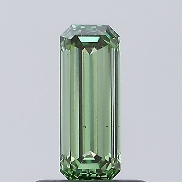 Loose Diamond - EMERALD 0.61ct Fancy Vivid Green VS1: Loose Diamond - EMERALD 0.61ct Fancy Vivid Green VS1 Source: This is a real non-mined Diamond that has been grown in a lab Shape: EMERALD Carats: 0.61 Color: Fancy Vivid Green Certification: IGI Video