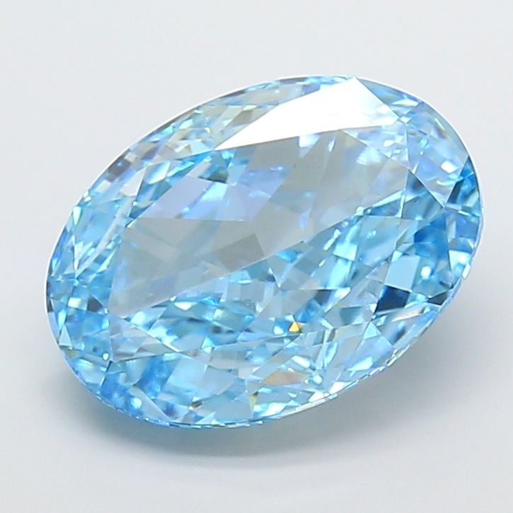 Loose Diamond - OVAL 8.12ct Fancy Vivid Blue VVS2: Loose Diamond - OVAL 8.12ct Fancy Vivid Blue VVS2 Source: This is a real non-mined Diamond that has been grown in a lab Shape: OVAL Carats: 8.12 Color: Fancy Vivid Blue Certification: IGI Video: