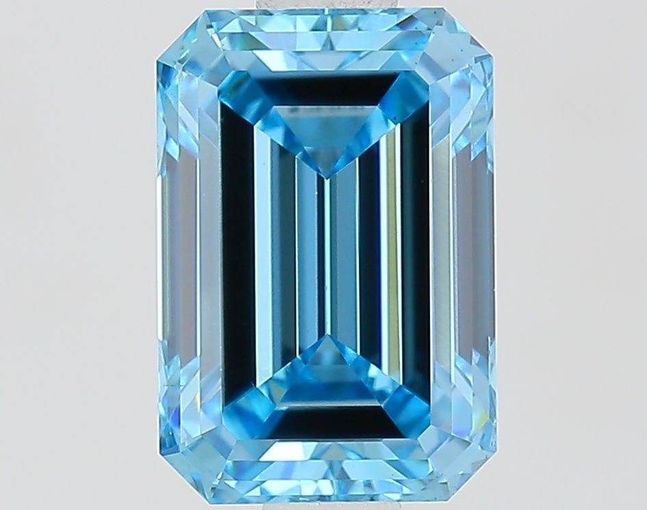 Loose Diamond - EMERALD 1.51ct Fancy Vivid Blue VS1: Loose Diamond - EMERALD 1.51ct Fancy Vivid Blue VS1 Source: This is a real non-mined Diamond that has been grown in a lab Shape: EMERALD Carats: 1.51 Color: Fancy Vivid Blue Certification: IGI Video: