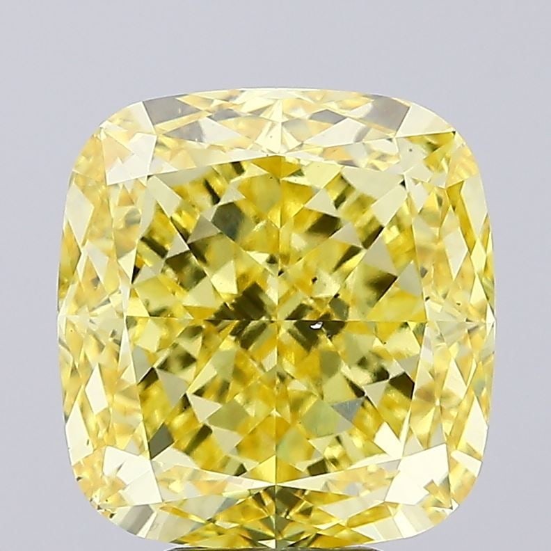 Loose Diamond - CUSHION MODIFIED 7.03ct Fancy Vivid Yellow VS2: Loose Diamond - CUSHION MODIFIED 7.03ct Fancy Vivid Yellow VS2 Source: This is a real non-mined Diamond that has been grown in a lab Shape: CUSHION MODIFIED Carats: 7.03 Color: Fancy Vivid Yellow Cert