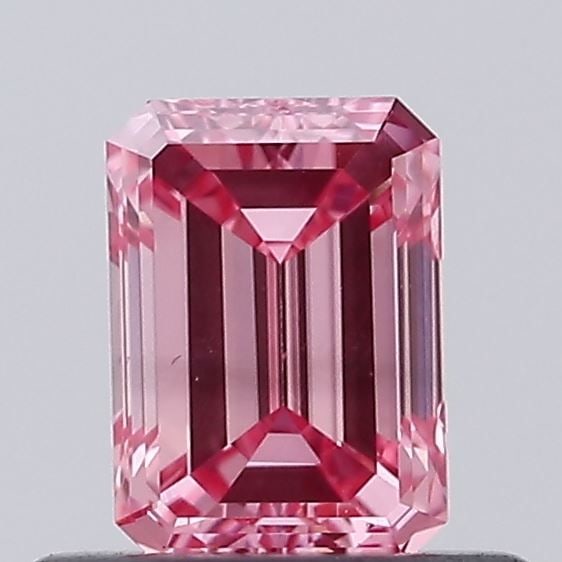Loose Diamond - EMERALD 0.52ct Fancy Vivid Pink VS1: Loose Diamond - EMERALD 0.52ct Fancy Vivid Pink VS1 Source: This is a real non-mined Diamond that has been grown in a lab Shape: EMERALD Carats: 0.52 Color: Fancy Vivid Pink Certification: NONE Video: