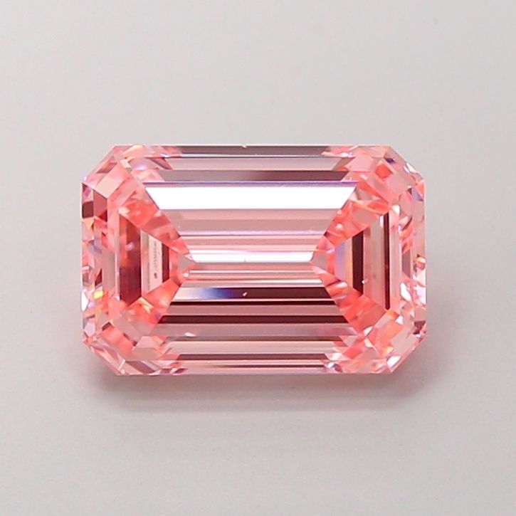 Loose Diamond - EMERALD 2.99ct Fancy Vivid Pink VS2: Loose Diamond - EMERALD 2.99ct Fancy Vivid Pink VS2 Source: This is a real non-mined Diamond that has been grown in a lab Shape: EMERALD Carats: 2.99 Color: Fancy Vivid Pink Certification: IGI Video: