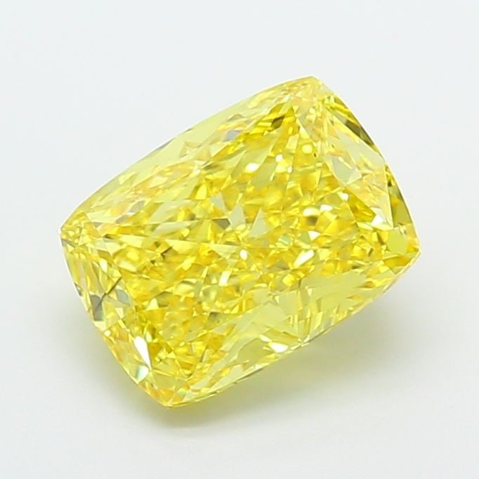 Loose Diamond - CUSHION MODIFIED 3.56ct Fancy Vivid Yellow VS2: Loose Diamond - CUSHION MODIFIED 3.56ct Fancy Vivid Yellow VS2 Source: This is a real non-mined Diamond that has been grown in a lab Shape: CUSHION MODIFIED Carats: 3.56 Color: Fancy Vivid Yellow Cert