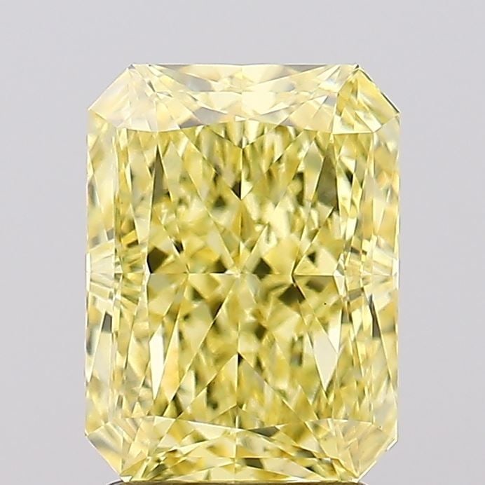 Loose Diamond - RADIANT 2.61ct Fancy Vivid Yellow VS1: Loose Diamond - RADIANT 2.61ct Fancy Vivid Yellow VS1 Source: This is a real non-mined Diamond that has been grown in a lab Shape: RADIANT Carats: 2.61 Color: Fancy Vivid Yellow Certification: IGI Vid