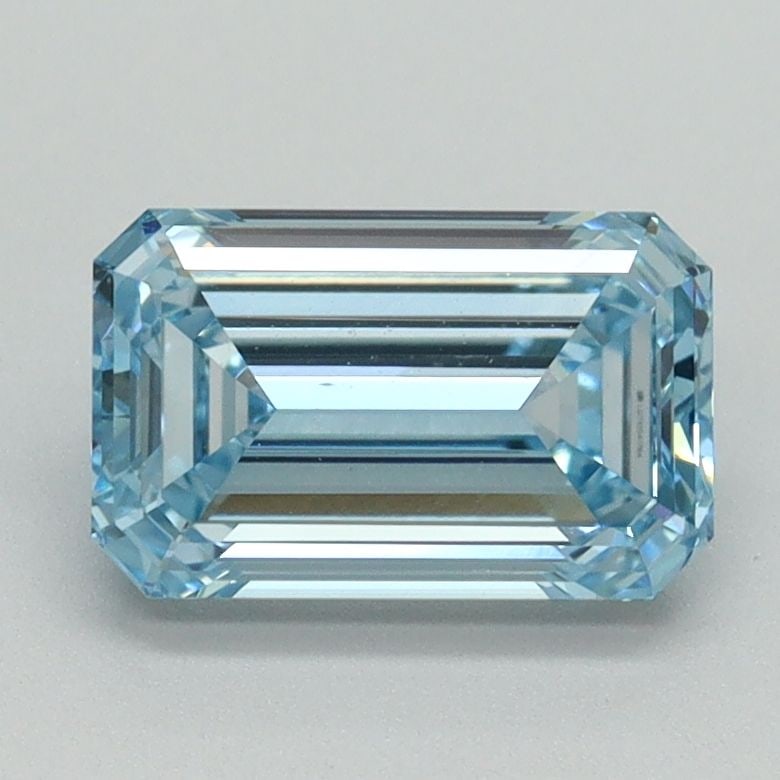 Loose Diamond - EMERALD 1.5ct Fancy Intense Blue VS1: Loose Diamond - EMERALD 1.5ct Fancy Intense Blue VS1 Source: This is a real non-mined Diamond that has been grown in a lab Shape: EMERALD Carats: 1.5 Color: Fancy Intense Blue Certification: IGI Video