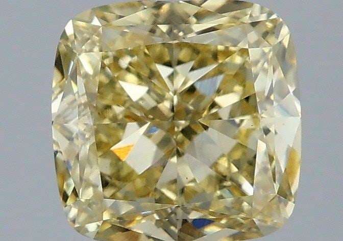 Loose Diamond - CUSHION MODIFIED 2.08ct Fancy Yellow VS1: Loose Diamond - CUSHION MODIFIED 2.08ct Fancy Yellow VS1 Source: This is a real non-mined Diamond that has been grown in a lab Shape: CUSHION MODIFIED Carats: 2.08 Color: Fancy Yellow Certification: I