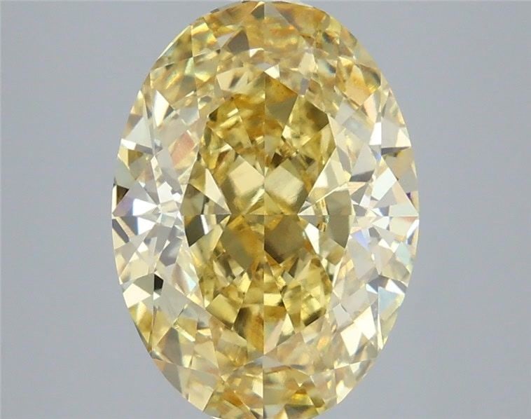 Loose Diamond - OVAL 5.57ct Fancy Intense Yellow VS1: Loose Diamond - OVAL 5.57ct Fancy Intense Yellow VS1 Source: This is a real non-mined Diamond that has been grown in a lab Shape: OVAL Carats: 5.57 Color: Fancy Intense Yellow Certification: IGI Video