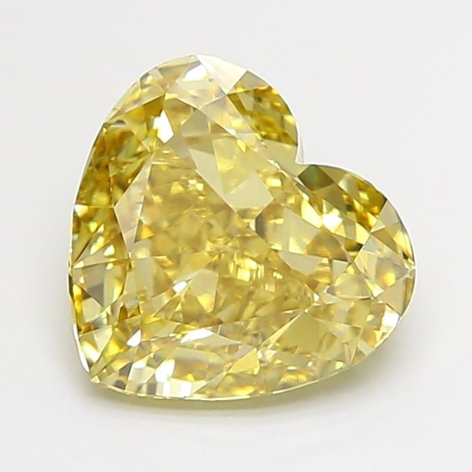 Loose Diamond - HEART 2.56ct Fancy Intense Yellow VS1: Loose Diamond - HEART 2.56ct Fancy Intense Yellow VS1 Source: This is a real non-mined Diamond that has been grown in a lab Shape: HEART Carats: 2.56 Color: Fancy Intense Yellow Certification: IGI Vid