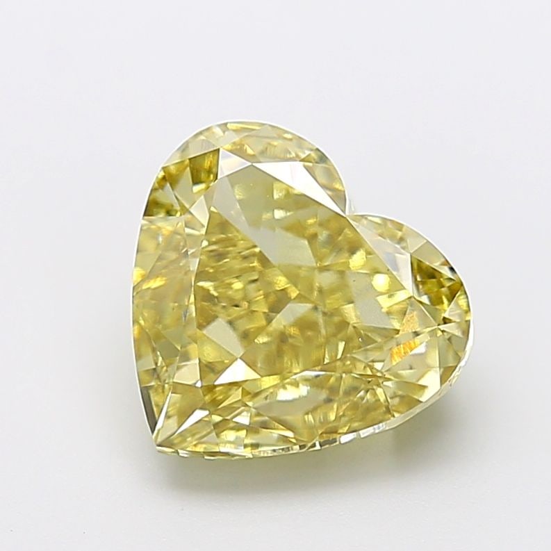 Loose Diamond - HEART 5.1ct Fancy Intense Yellow VS1: Loose Diamond - HEART 5.1ct Fancy Intense Yellow VS1 Source: This is a real non-mined Diamond that has been grown in a lab Shape: HEART Carats: 5.1 Color: Fancy Intense Yellow Certification: IGI Video