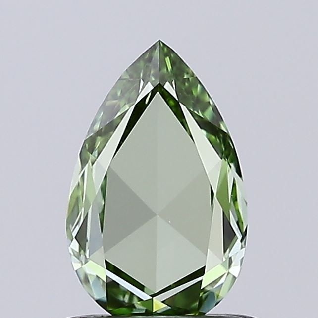 Loose Diamond - PEAR 0.61ct Fancy Vivid Green VVS2: Loose Diamond - PEAR 0.61ct Fancy Vivid Green VVS2 Source: This is a real non-mined Diamond that has been grown in a lab Shape: PEAR Carats: 0.61 Color: Fancy Vivid Green Certification: IGI Video: