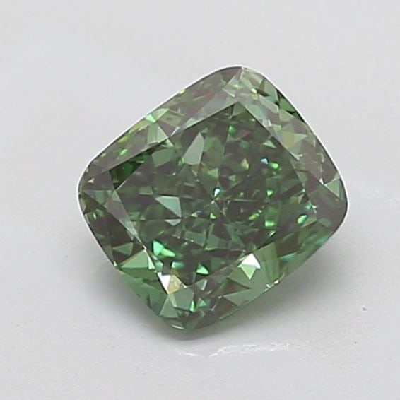 Loose Diamond - CUSHION MODIFIED 1.5ct Fancy Vivid Green VS2: Loose Diamond - CUSHION MODIFIED 1.5ct Fancy Vivid Green VS2 Source: This is a real non-mined Diamond that has been grown in a lab Shape: CUSHION MODIFIED Carats: 1.5 Color: Fancy Vivid Green Certific