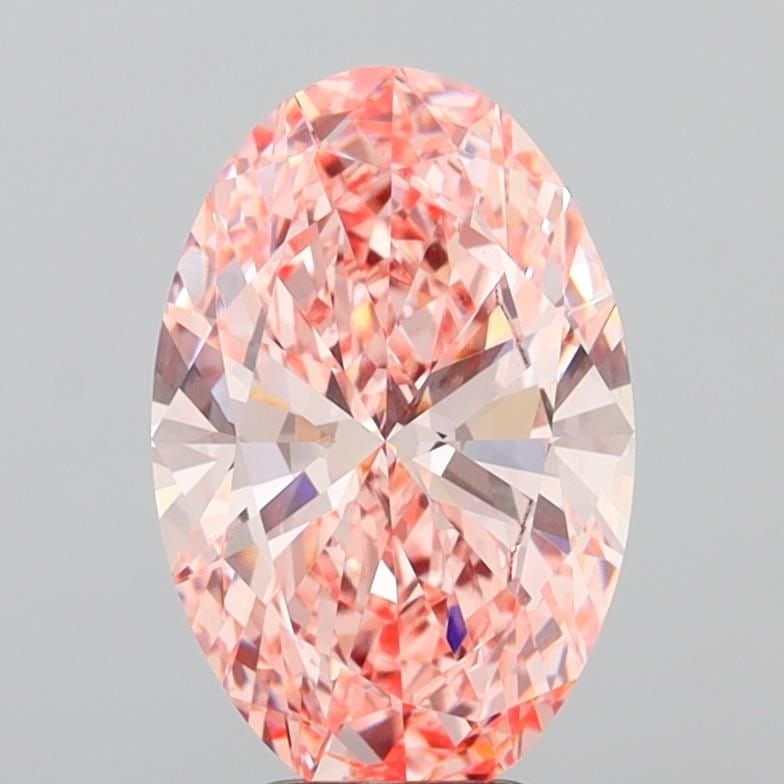 Loose Diamond - OVAL 5.01ct Fancy Vivid Pink VVS2: Loose Diamond - OVAL 5.01ct Fancy Vivid Pink VVS2 Source: This is a real non-mined Diamond that has been grown in a lab Shape: OVAL Carats: 5.01 Color: Fancy Vivid Pink Certification: IGI Video: