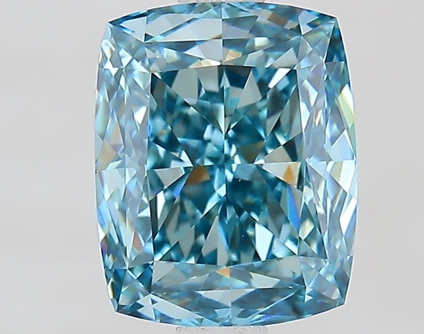 Loose Diamond - CUSHION MODIFIED 2.0ct Fancy Intense Green Blue VVS2: Loose Diamond - CUSHION MODIFIED 2.0ct Fancy Intense Green Blue VVS2 Source: This is a real non-mined Diamond that has been grown in a lab Shape: CUSHION MODIFIED Carats: 2.0 Color: Fancy Intense Gree