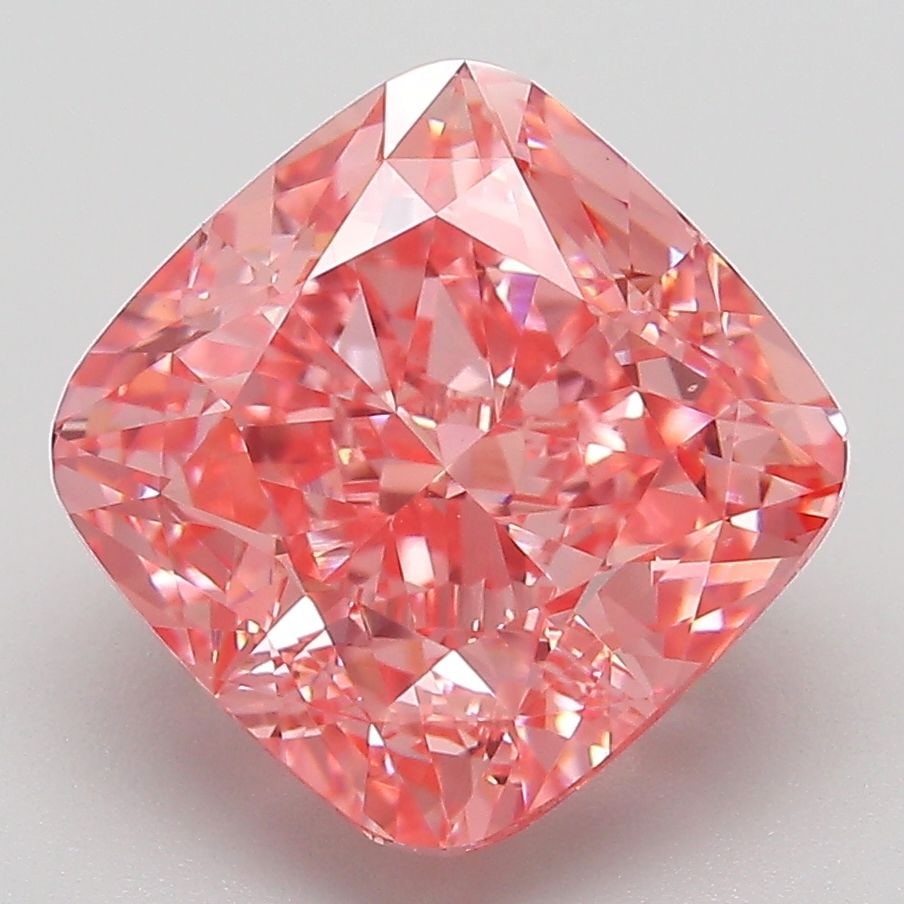 Loose Diamond - CUSHION MODIFIED 5.46ct Fancy Vivid Pink VS1: Loose Diamond - CUSHION MODIFIED 5.46ct Fancy Vivid Pink VS1 Source: This is a real non-mined Diamond that has been grown in a lab Shape: CUSHION MODIFIED Carats: 5.46 Color: Fancy Vivid Pink Certific