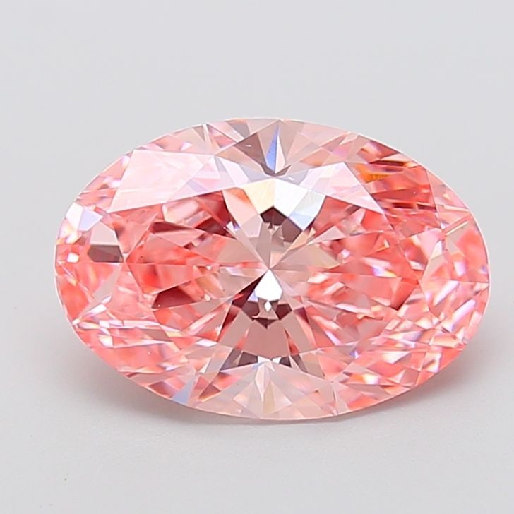 Loose Diamond - OVAL 3.93ct Fancy Vivid Pink VS1: Loose Diamond - OVAL 3.93ct Fancy Vivid Pink VS1 Source: This is a real non-mined Diamond that has been grown in a lab Shape: OVAL Carats: 3.93 Color: Fancy Vivid Pink Certification: IGI Video: