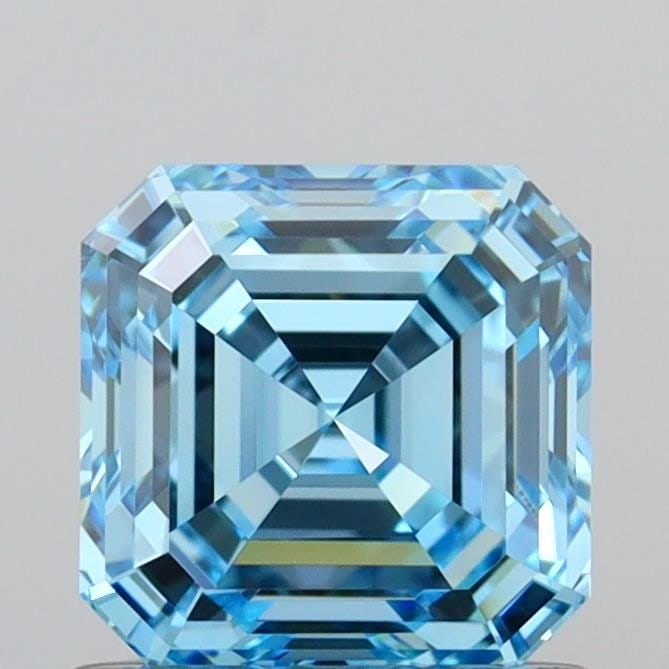 Loose Diamond - ASSCHER 1.02ct Fancy Vivid Blue VS1: Loose Diamond - ASSCHER 1.02ct Fancy Vivid Blue VS1 Source: This is a real non-mined Diamond that has been grown in a lab Shape: ASSCHER Carats: 1.02 Color: Fancy Vivid Blue Certification: IGI Video: