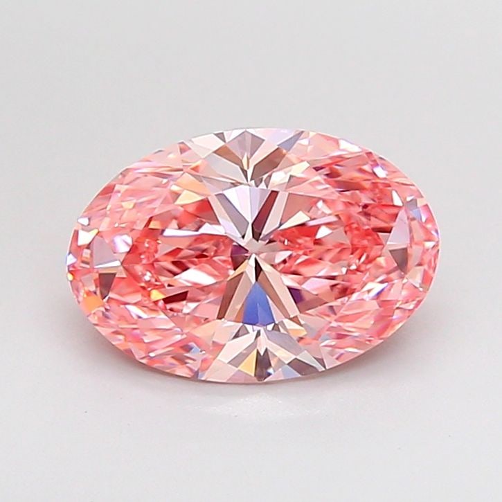 Loose Diamond - OVAL 2.5ct Fancy Vivid Pink VS1: Loose Diamond - OVAL 2.5ct Fancy Vivid Pink VS1 Source: This is a real non-mined Diamond that has been grown in a lab Shape: OVAL Carats: 2.5 Color: Fancy Vivid Pink Certification: IGI Video: