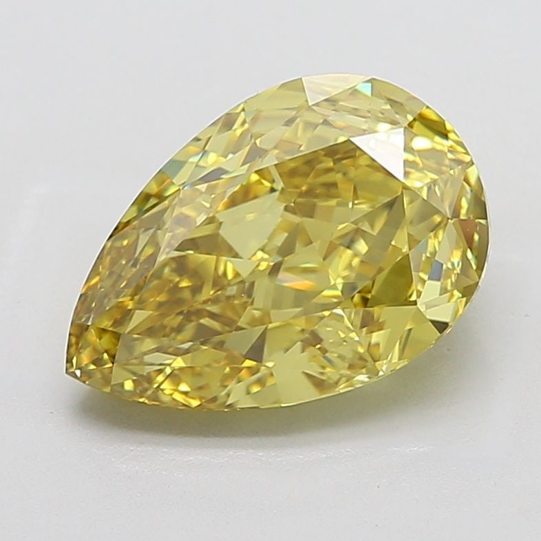 Loose Diamond - PEAR 5.75ct Fancy Vivid Yellow VVS2: Loose Diamond - PEAR 5.75ct Fancy Vivid Yellow VVS2 Source: This is a real non-mined Diamond that has been grown in a lab Shape: PEAR Carats: 5.75 Color: Fancy Vivid Yellow Certification: IGI Video:
