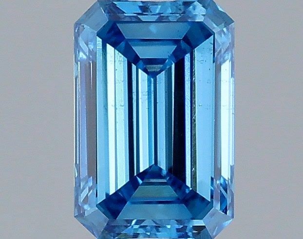 Loose Diamond - EMERALD 1.04ct Fancy Vivid Blue VS2: Loose Diamond - EMERALD 1.04ct Fancy Vivid Blue VS2 Source: This is a real non-mined Diamond that has been grown in a lab Shape: EMERALD Carats: 1.04 Color: Fancy Vivid Blue Certification: IGI Video: